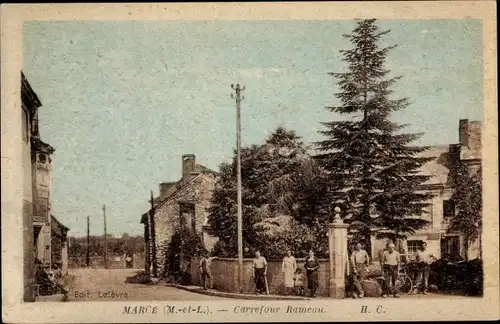 Ak Marcé Maine et Loire, Carrefour Rameau