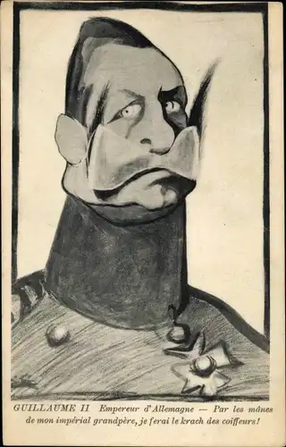 Künstler Ak Guillaume II, Kaiser Wilhelm II, Karikatur