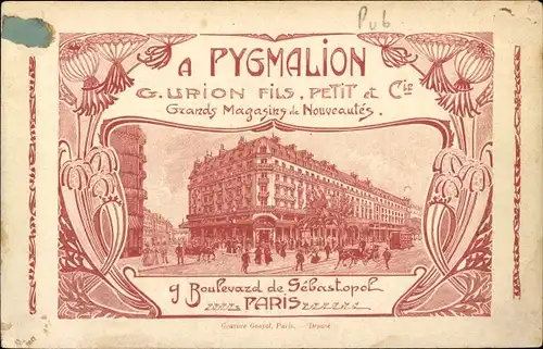 Künstler Ak A Pygmalion, Grands Magasins de Nouveautes, Les Bourgeois Gentilhomme, Acte II