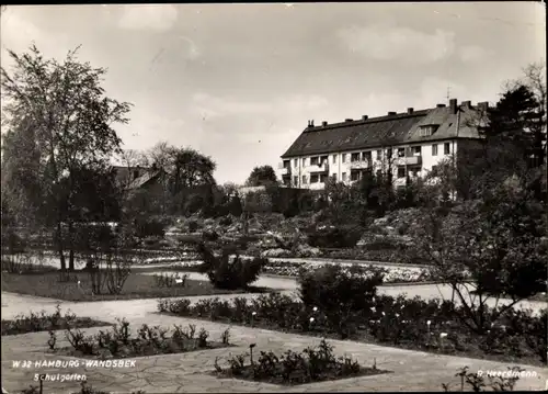 Ak Hamburg Wandsbek, Schulgarten