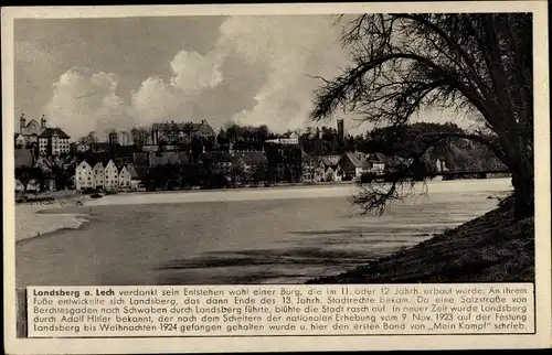 Ak Landsberg am Lech in Oberbayern, Panorama