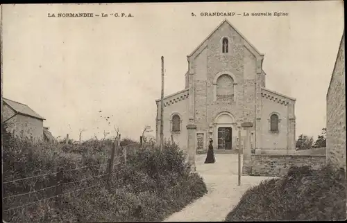 Ak Grandcamp les Bains Calvados, Nouvelle Eglise