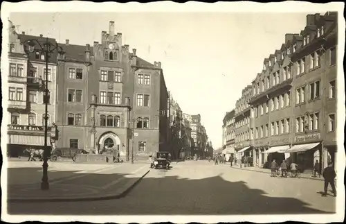 Ak Mittweida in Sachsen, Straßenpartie, Kaufhaus H. Bach