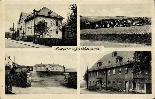 Ak Dittersdorf Amtsberg Sachsen, Rathaus, Oberer Ortsteil, Haus der Jugend, Gasthof Oberdittersdorf