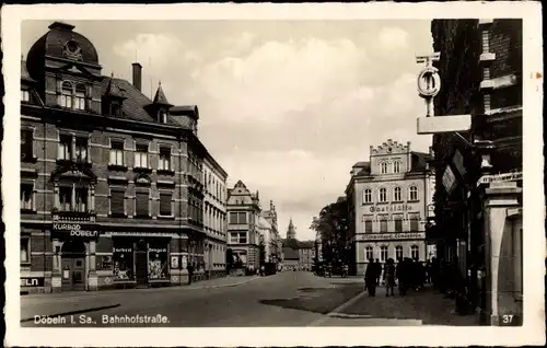 Ak Döbeln in Mittelsachsen, Bahnhofstraße, Kurbad Döbeln, Gaststätte