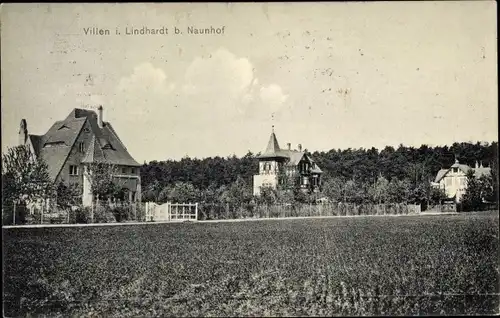 Ak Lindhardt Naunhof Sachsen, Teilansicht, Villen