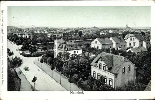 Ak Naunhof im Kreis Leipzig, Blick auf die Stadt mit Straßenpartie