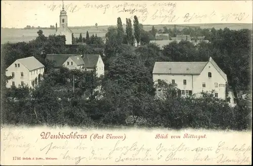 Ak Wendischbora Nossen in Sachsen, Blick vom Rittergut