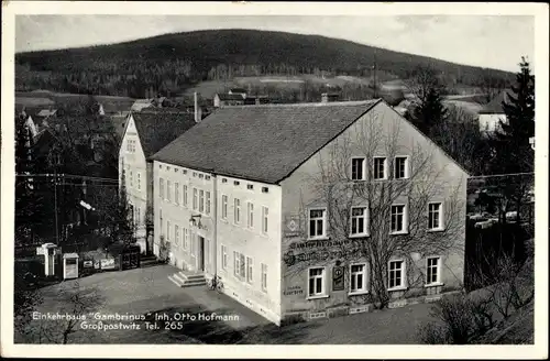 Ak Großpostwitz in Sachsen, Einkehrhaus Gambrinus