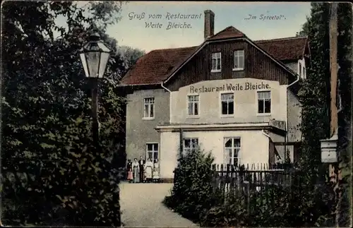 Ak Spreetal Grubschütz Doberschau Gaußig Oberlausitz, Restaurant Weite Bleiche