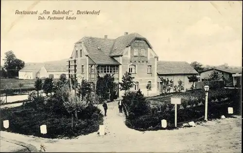 Ak Breitendorf Hochkirch in Sachsen, Restaurant am Bahnhof