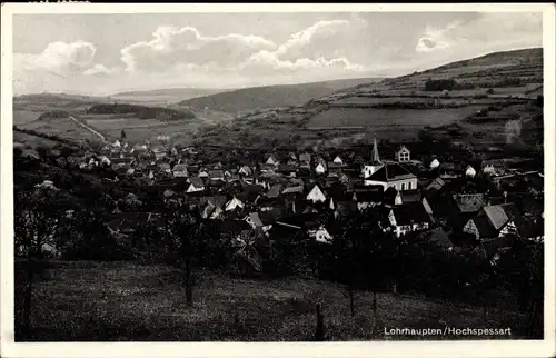 Ak Lohrhaupten Flörsbachtal im Spessart, Panorama