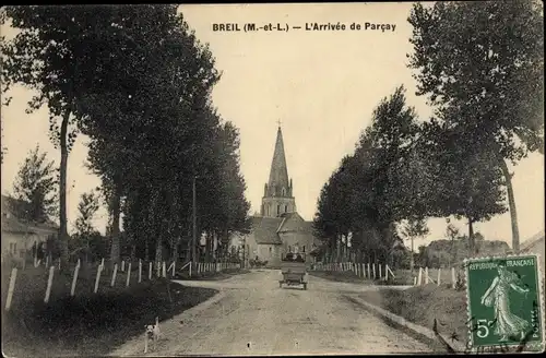 Ak Le Breil Maine-et-Loire, L'Arrivée de Parcay
