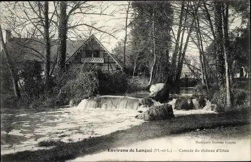 Ak Longué Maine et Loire, Cascade du Château d'Etlau