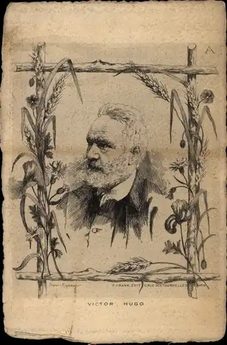 Künstler Ak Schriftsteller Victor Hugo, Portrait