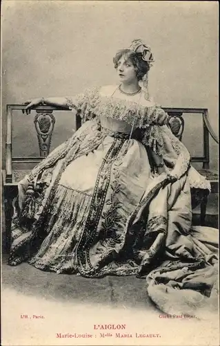 Ak Schauspielerin Maria Legault, L'Aiglon, Marie Louise