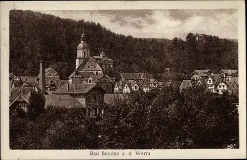 Ak Bad Sooden Allendorf in Hessen, Fachwerkhäuser, Kirchturm