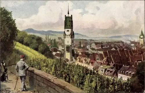 Künstler Ak Hoffmann H., Freiburg Breisgau, Ortsblick