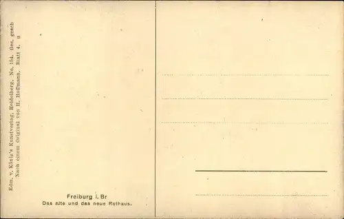 Künstler Ak Hoffmann, H., Freiburg im Breisgau, altes und neues Rathaus