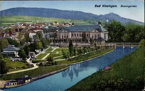 Ak Bad Kissingen Unterfranken Bayern, Rosengarten