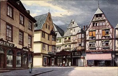 Künstler Ak Herz, H. A., Limburg an der Lahn, Kornmarkt