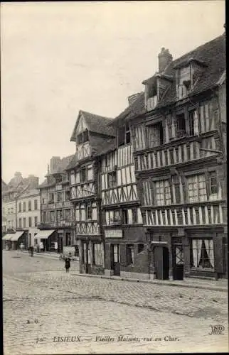 Ak Lisieux Calvados, Vieilles Maisons, rue au Char