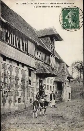 Ak Saint Jacques de Lisieux Calvados, Vieille Ferme Normande