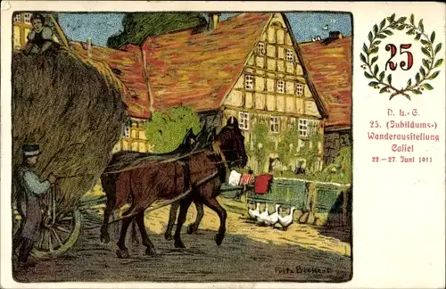 Künstler Ak Becker, Fritz, Kassel in Hessen, DLG 25. Jubiläumsausstellung 1911