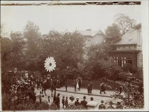 Foto Hamburg Wandsbek, Festumzug an der Schlossstraße 1911, Margeritentag