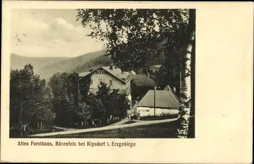 Ak Bärenfels Altenberg im Erzgebirge, Altes Forsthaus