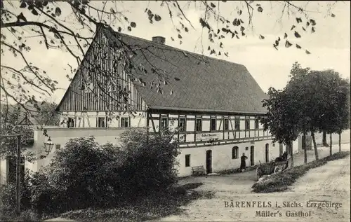 Ak Bärenfels Altenberg im Erzgebirge, Müller's Gasthof