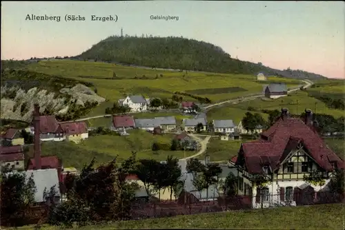 Ak Altenberg im Erzgebirge, Gelsingberg, Blick auf den Ort