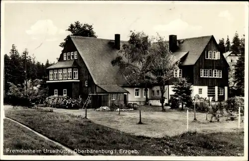 Ak Oberbärenburg Altenberg im Erzgebirge, Fremdenheim Urselhütte