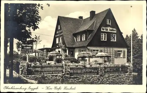 Ak Oberbärenburg Altenberg im Erzgebirge, Kur Cafe Laubert