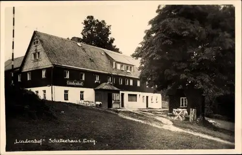 Ak Schellerhau Altenberg im Erzgebirge, Gasthaus Lindenhof