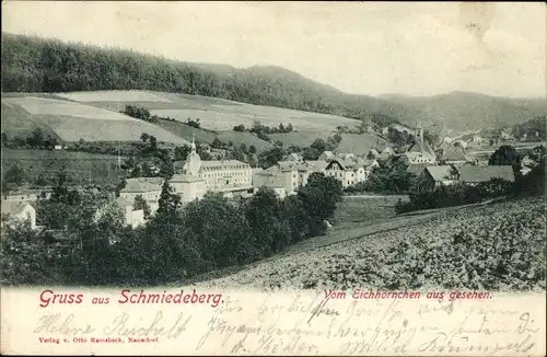 Ak Schmiedeberg Dippoldiswalde im Osterzgebirge, Blick vom Eichhörnchen aus