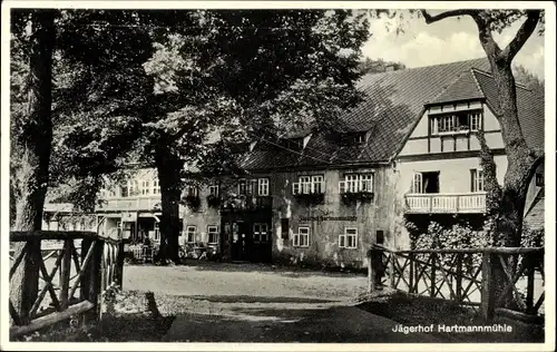 Ak Geising Altenberg im Erzgebirge, Jägerhof Hartmannmühle