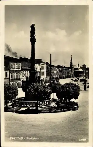Ak Svitavy Zwittau Region Pardubice, Stadtplatz