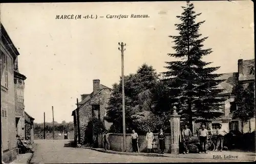 Ak Marcé Maine et Loire, Carrefour Rameau