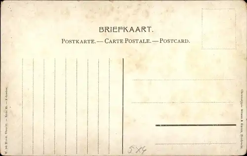 Künstler Ak Gerstenhauer, Johann, Dorfpartie, Hahn, Aufhängen der Wäsche