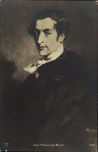 Künstler Ak Carl Maria von Weber, Deutscher Komponist