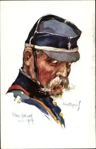 Künstler Ak Dupuis, E., Portrait eines Soldaten