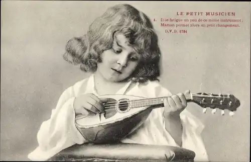 Ak Le Petit Musicien, Kind mit Mandoline