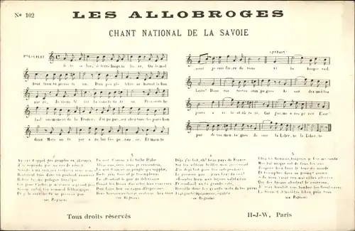 Lied Ak Les Allobroges, Chant National de la Savoie