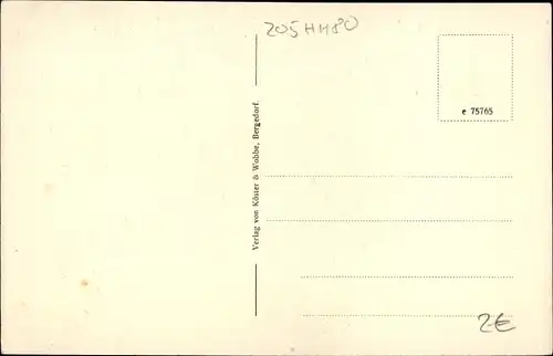 Künstler Ak Stoffert, F., Hamburg Bergedorf, Schlossstraße um 1837, Aquarell