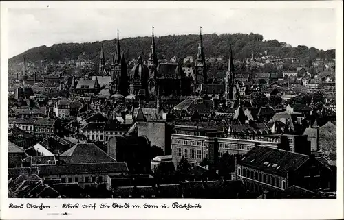 Ak Aachen in Nordrhein Westfalen, Dom, Kirche, Rathaus