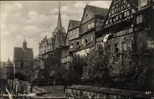 Ak Kronach im Frankenwald Bayern, Partie am Stadtgraben