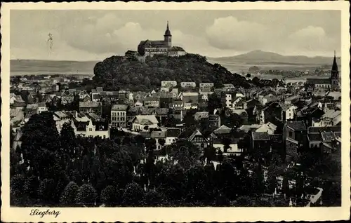 Ak Siegburg, Blick auf Altstadt mit Burg und Kirche