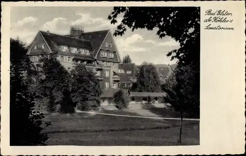 Ak Bad Elster im Vogtland, Dr. Köhler's Sanatorium