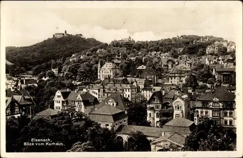 Ak Lutherstadt Eisenach in Thüringen, Blick vom Kurhaus über die Stadt